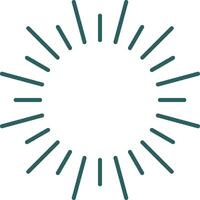 Fireworks Line Gradient Round Corner Icon vector
