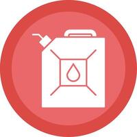 Gas Can Glyph Multi Circle Icon vector