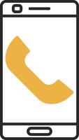 Phone Skined Filled Icon vector