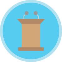 Podium Flat Multi Circle Icon vector