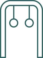 Gymnastic Rings Line Gradient Round Corner Icon vector