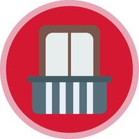 Balcony Flat Multi Circle Icon vector