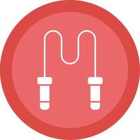 Skipping Rope Glyph Multi Circle Icon vector