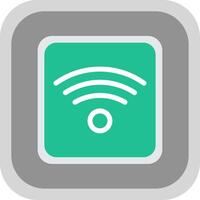 Wifi Flat Round Corner Icon vector