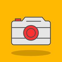 Photo Camera Filled Shadow Icon vector