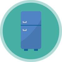 Fridge Flat Multi Circle Icon vector