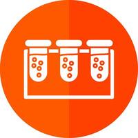 Test tube Glyph Red Circle Icon vector