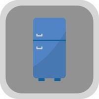 Fridge Flat Round Corner Icon vector