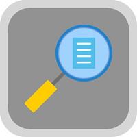 Audit Flat Round Corner Icon vector
