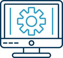 Tool Line Blue Two Color Icon vector