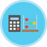 Abacus Flat Multi Circle Icon vector