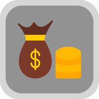 finance Flat Round Corner Icon vector