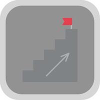 Steps Flat Round Corner Icon vector