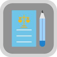 Legal Flat Round Corner Icon vector