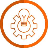 Engineering Line Orange Circle Icon vector