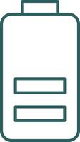 Battery Line Gradient Round Corner Icon vector