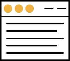 Browser Skined Filled Icon vector