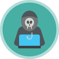 Data Phishing Flat Multi Circle Icon vector