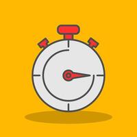 Stopwatch Filled Shadow Icon vector