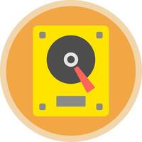 Hard Drive Flat Multi Circle Icon vector