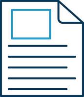 File Line Blue Two Color Icon vector