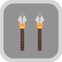 Spear Flat Round Corner Icon vector