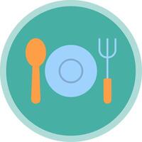 Cutlery Flat Multi Circle Icon vector