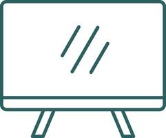 Television Line Gradient Round Corner Icon vector