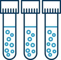 Blood Test Line Blue Two Color Icon vector