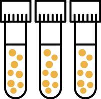 Blood Test Skined Filled Icon vector