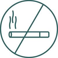 No Smoking Line Gradient Round Corner Icon vector