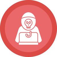 Data Phishing Glyph Multi Circle Icon vector