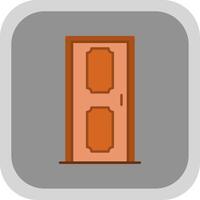 Door Flat Round Corner Icon vector