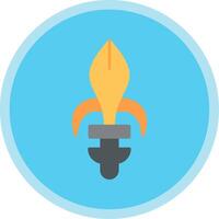 Fleur de lis Flat Multi Circle Icon vector