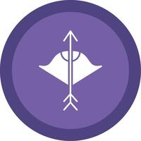 Crossbow Glyph Multi Circle Icon vector