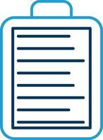 List Line Blue Two Color Icon vector