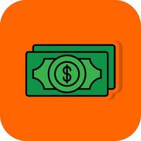 Salary Filled Orange background Icon vector