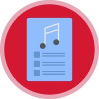 PlayList Flat Multi Circle Icon vector