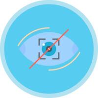 Visibility Off Flat Multi Circle Icon vector