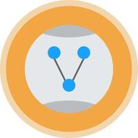 Share Option Flat Multi Circle Icon vector