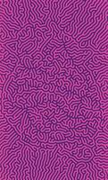 Purple Turing reaction diffusion pattern with abstract motion vector