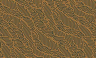 Orange green turing lines organic shape patterns background design vector