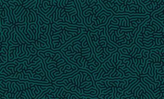 Blue green turing lines organic shape patterns background design vector
