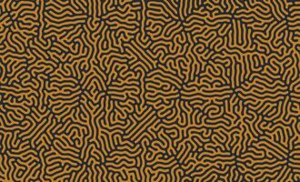 Black and Orange turing lines organic shape patterns background design vector