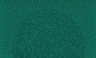 Green organic turing irregular lines background with unique pattern design vector