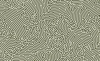 Monochrome green turing lines organic shape patterns background design vector