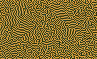 Green And Yellow Turing reaction diffusion pattern with abstract motion vector