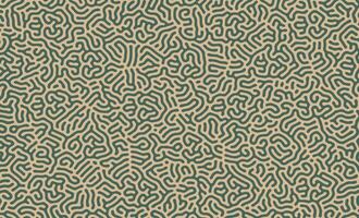 Green and brown irregular organic lines turing pattern background design vector