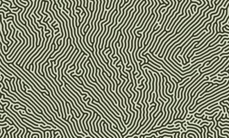 Monochrome green turing lines organic shape patterns background design vector