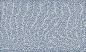 Matte blue irregular organic lines turing pattern background design vector
